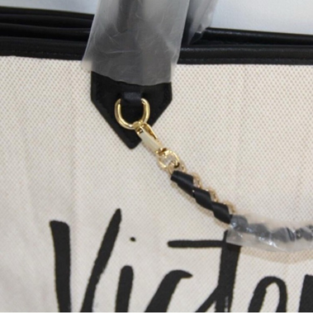 Victoria's Secret Black and White Tote Bag - Picture 2 of 5